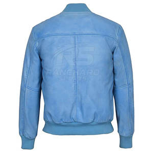 Blouson aviateur en cuir moderne, décontracté, élégant, confortable, blouson aviateur en cuir souple, tendance, classique, vêtement à la mode - Product Image 4