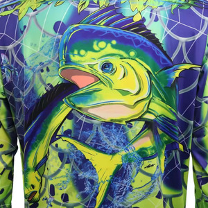 Maillot de pêche par sublimation à séchage rapide pakistanais personnalisé T-shirts de protection UV pour hommes Upf 50 + chemises de pêche à manches longues pour adultes - Product Image 3