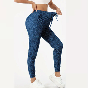 Pantalones de Otoño de mezcla de poliéster/algodón transpirables ligeros para mujer, cierre de cordón a prueba de viento de secado rápido con encaje - Product Image 4