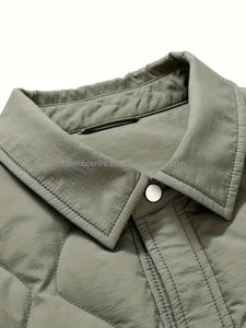 Chaqueta abullonada de algodón grueso para hombre y mujer personalizada, chaqueta de burbujas de invierno con logotipo impreso y tela de lona larga - Product Image 3