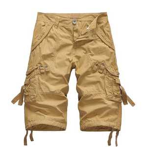 Summer Cotton <b>Men</b> <b>Cargo</b> Shorts Casual Solid Color <b>Khaki</b> <b>Men</b> Short <b>Pants</b> Custom Brand Clothing Jogger <b>Cargo</b> - Product Image 1