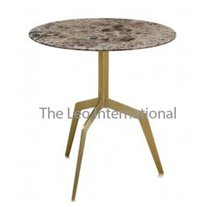 Table d'appoint en métal et aluminium de forme ronde de meilleure qualité accessoire de mobilier de chambre à coucher moderne pour le salon - Product Image 4