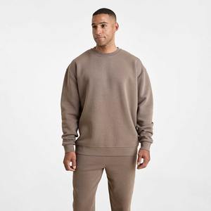 Vente en gros de survêtements pour hommes 100% coton à col ras du cou personnalisés, ensembles de jogging en polyester, survêtements unis - Product Image 2