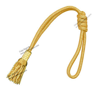 NUEVO CORDÓN PECTORAL DE BORLA DE OBISPO DE ORO, VESTIDOR DEL CLERO, cordón cruzado pectoral dorado sólido de 32" - Product Image 3