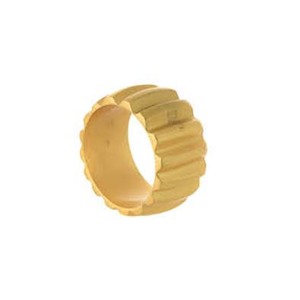 Epoxy Elegant Design Brass Gold Polished Round Thick Napkin <b>Ring</b> With Embossed Strips design for Table Decoration Napkin <b>Ring</b> - Product Image 1