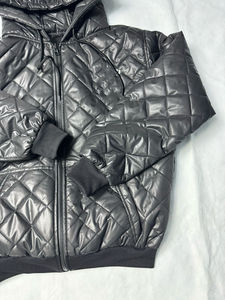 Veste pull-over homme personnalisée 2026 en nylon ripstop vert camouflage Oxford, doublure épaisse, col montant, logo frontal, pour l'hiver - Product Image 5