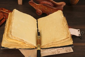 Personalized Sun & Moon Print leather journal, Moon journal, Blank spell <b>book</b>, Grimoire journal, Birthday gift, Halloween Gift - Product Image 4