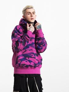 Sweat à capuche vintage sans ficelle avec poche doublé polaire Sweat à capuche vierge surdimensionné lavé à l'acide pour hommes fabriqué au Pakistan - Product Image 2