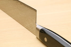 Couteau de chef de cuisine en acier Damas à haute teneur en carbone SLD avec lame en acier inoxydable 430 et manche en bois - Product Image 5