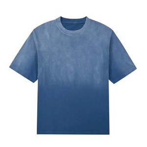 2025 Streetwear OEM personalizado Vintage gráfico en blanco sol desvanecido Hip Hop camiseta para hombres peso pesado 200GSM algodón lavado ácido camisetas - Product Image 4