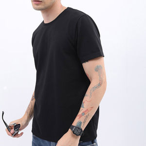 Camisetas de Hombre al por Mayor, 100% Algodón Tejido, Manga Corta, Cuello Redondo, Tallas Grandes, 220 GSM, Personalizadas con Logotipo Propio, Estilo Urbano - Product Image 4