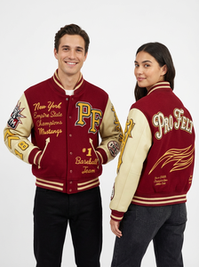 Chaqueta Universitaria Personalizada con Logotipo, Cuerpo de Lana, Mangas de Cuero Sintético, Bordado de Chenilla, Chaqueta de Béisbol Universitaria para Hombre - Product Image 5