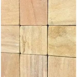 4x4 Brown Teakwood Design 100 Sqft Quartzite Carrelage en pierre naturelle pour l'extérieur extérieur salle à manger salle de bain remodeler T-82 bordure - Product Image 1