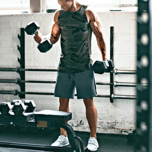 Débardeur de sport sans manches pour homme, col rond, personnalisé OEM, respirant, séchage rapide, coton 220g, haute qualité, style décontracté, très vendu - Product Image 2
