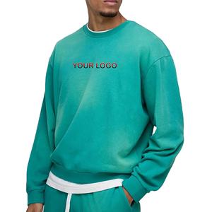 เสื้อสเวตเชิ้ตแบบย้อมสีพิเศษ ทรงโอเวอร์ไซส์ ผ้าคอตตอน 100% หนานุ่ม สไตล์วินเทจ ซันเฟด แอซิดวอช สำหรับผู้ชายและผู้หญิง - Product Image 1