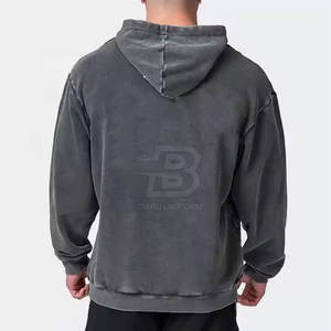 Nueva llegada de calidad superior de invierno sólido con capucha Sun Faded transpirable sudaderas con capucha ropa informal para hombres - Product Image 4