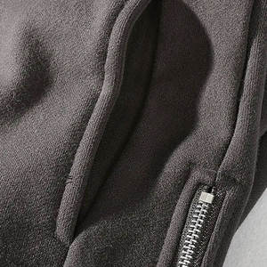 Sudadera con media cremallera de algodón de alta calidad para hombre OEM ODM personalizado de fábrica patrón sólido con capucha cuello falso sudaderas con cremallera para otoño - Product Image 4