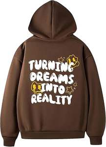 เสื้อฮู้ดดี้คุณภาพสูง ทนทาน ใช้ได้ทั้งชายและหญิง ทรงหลวม ลายหนาม - Product Image 2