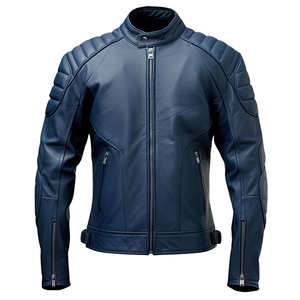 Chaqueta Bomber de Cuero Premium para Hombre, Prenda Exterior de Piel de Vaca, Cierre de Cremallera Impermeable, Forro de Algodón para Invierno - Product Image 1