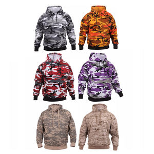 Sudadera con capucha de camuflaje personalizada de algodón 100%, tela transpirable y duradera con patrones de diseñador bordados únicos, ideal para ropa informal - Product Image 6