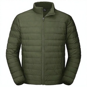 Unisex Vintage Hooded Winter Puffer <b>Jacket</b> <b>Lightweight</b> Breathable <b>Denim</b> Windproof Water Repellent Shell Elastic Hem Cuffs Front - Product Image 1
