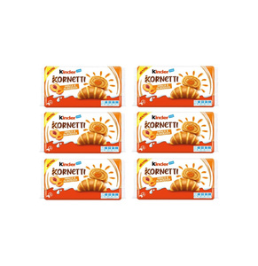 Kinder Kornetti Cioccolato Croissants 252g 6 Piezas, Masa Blanda con Efecto Cacao Rayado y Relleno Generoso, Venta al Por Mayor - Product Image 1