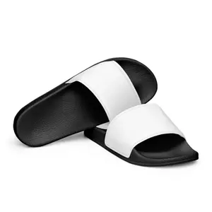 Sandal slides Logo kustom kualitas tinggi, sandal musim panas gaya sol putih dan warna hitam