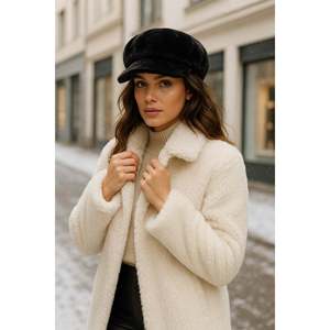 Black Thick Faux Fur Winter <b>Hat</b> Warm <b>Fluffy</b> Texture Accessory SPK1128 - Black - Product Image 2