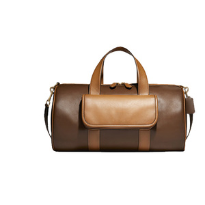 Large PU Leather Gym Duffle Bag with Fashionable <b>Belt</b> Pattern and Zipper Closure Durable Sports <b>Travel</b> Handbag for Shoes - Product Image 5