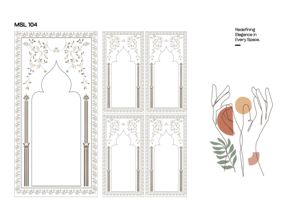 MSL Arcus, Porcelana Vitrificada de Diseño 3D, 600x1200 mm, Adhesiva, Interior, Antibacteriana, Textura de Imitación Piedra, para Villas y Hoteles - Product Image 5
