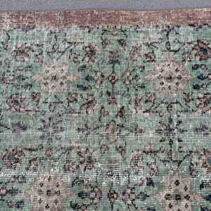 Alfombra Vintage de 3.5x6.5 pies, Alfombra Turca Azul Ikat de Lana - Product Image 5