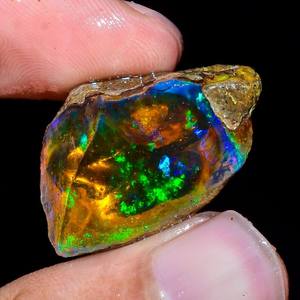 Qualité exceptionnelle Multi feu naturel éthiopien opale Walo feu couleur rugueux pierres précieuses en vrac faisant pendentif en or bijoux en gros - Product Image 5