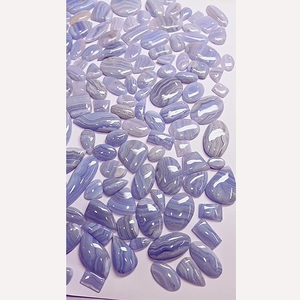 Lote de 128 piezas de ágata de encaje azul Natural 12mm 41mm cabujón de pera ovalada 2495cts 200USD ventas en EE. UU. Piedras preciosas sueltas cabina elegante - Product Image 4