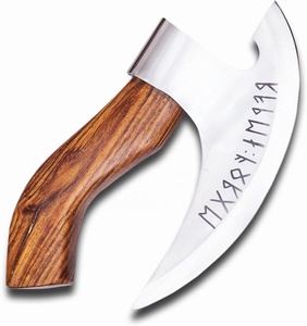 Hacha de pizza de acero de alto carbono hecha a mano personalizada con mango de madera de Rosa y Funda de cuero fino hachas hechas a mano hacha de cocina hacha de carne - Product Image 4