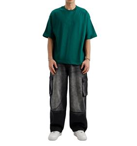 Camiseta de manga corta de punto de algodón 100% de alta calidad para hombre, ropa de calle con estampado de logotipo personalizado transpirable de secado rápido - Product Image 1