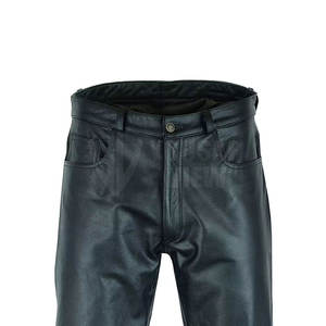 Pantalones de Cuero para Hombre, Ligeros, Rectos, de Cintura Alta, Ajustados, Transpirables, Casuales, de Alta Calidad - Product Image 6