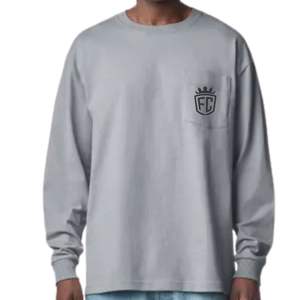 เสื้อยืดแขนยาวทรงโอเวอร์ไซส์สำหรับผู้ชาย ผ้าฝ้ายเนื้อนุ่ม คอกลม สไตล์ลำลอง ใส่ได้ทุกวัน สตรีทแวร์ - Product Image 6