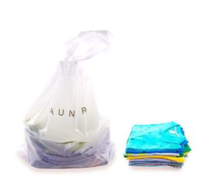 Sacs poubelles jetables en plastique à cordon sur rouleaux pour bacs ménagers de cuisine - Product Image 4