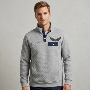 Sudadera de Forro Polar Gris para Hombre con Cierre de Cremallera, Cuello Alto y Bolsillo en el Pecho, Resistente al Viento, Corte Casual, Manga Regular - Product Image 6