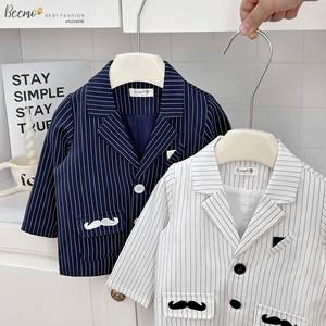 High Quality <b>2</b>-Piece Striped Cotton <b>Suit</b> <b>for</b> Baby Boys New Arrival Embroidery Pattern Winter Party Clothing Wholesale 1-7 <b>Years</b> - Product Image 1