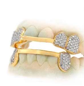 ชุดกริลล์เพชรเต็มชุดขายดี ชุบทองคำขาว Rhodium แท้ S925 เครื่องประดับฮิปฮอปแฟชั่น ประดับด้วยเพชรโมอิสซาไนต์ มีจำหน่ายราคาส่ง - Product Image 3