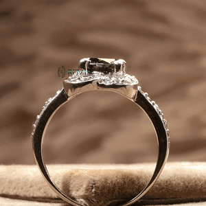 แหวนหมั้นประดับเพชรแล็บโกรว์ทรงรัศมีสีโรสโกลด์สำหรับผู้หญิง - Product Image 2