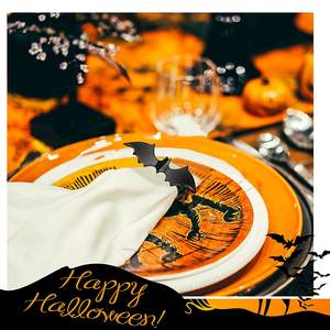 Anillo de tela de murciélago con revestimiento negro para decoración moderna, servilletas hechas a mano de primera calidad, utensilios de cocina, anillo de vajilla - Product Image 2