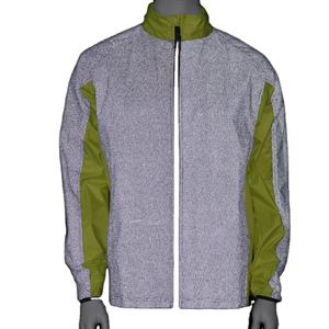OEM personalizado hombres manga larga Zip up chaquetas reflectantes transpirable Arco Iris reflectante deporte correr chaqueta con capucha - Product Image 5