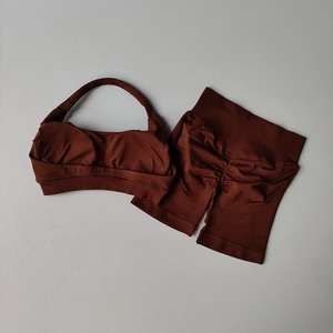 Costume pour femme à rayures décontractées meilleures chemises à manches longues avec poches à boutonnage simple pantalon short taille haute ensembles pour femmes vêtements de plage pour dames - Product Image 5