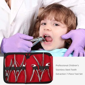 Juego de extracción de dientes para niños Fórceps de extracción infantil de 7 piezas Manual de acero inoxidable Robusto y duradero - Product Image 6