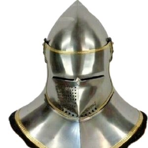 HMB 18G Casque de Bascinet Palazzo Ducale Médiéval Avec Coif De Cotte Et Rembourrage Cadeaux d'Halloween - Product Image 1
