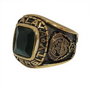 Bague de classe en laiton personnalisée |   Bague de diplôme moderne personnalisée avec pierre en zircon - Product Image 3