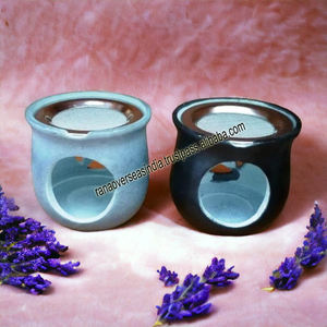 2023 promoción lujo pequeño Mubkhar Pentáculo esteatita carbón quemador de incienso en tono gris y negro - Product Image 4