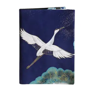 LABON Crane Prints Notebook Customised Fabric Cover Blank A5 A6 Diary Cover Paperback Personilized Journal